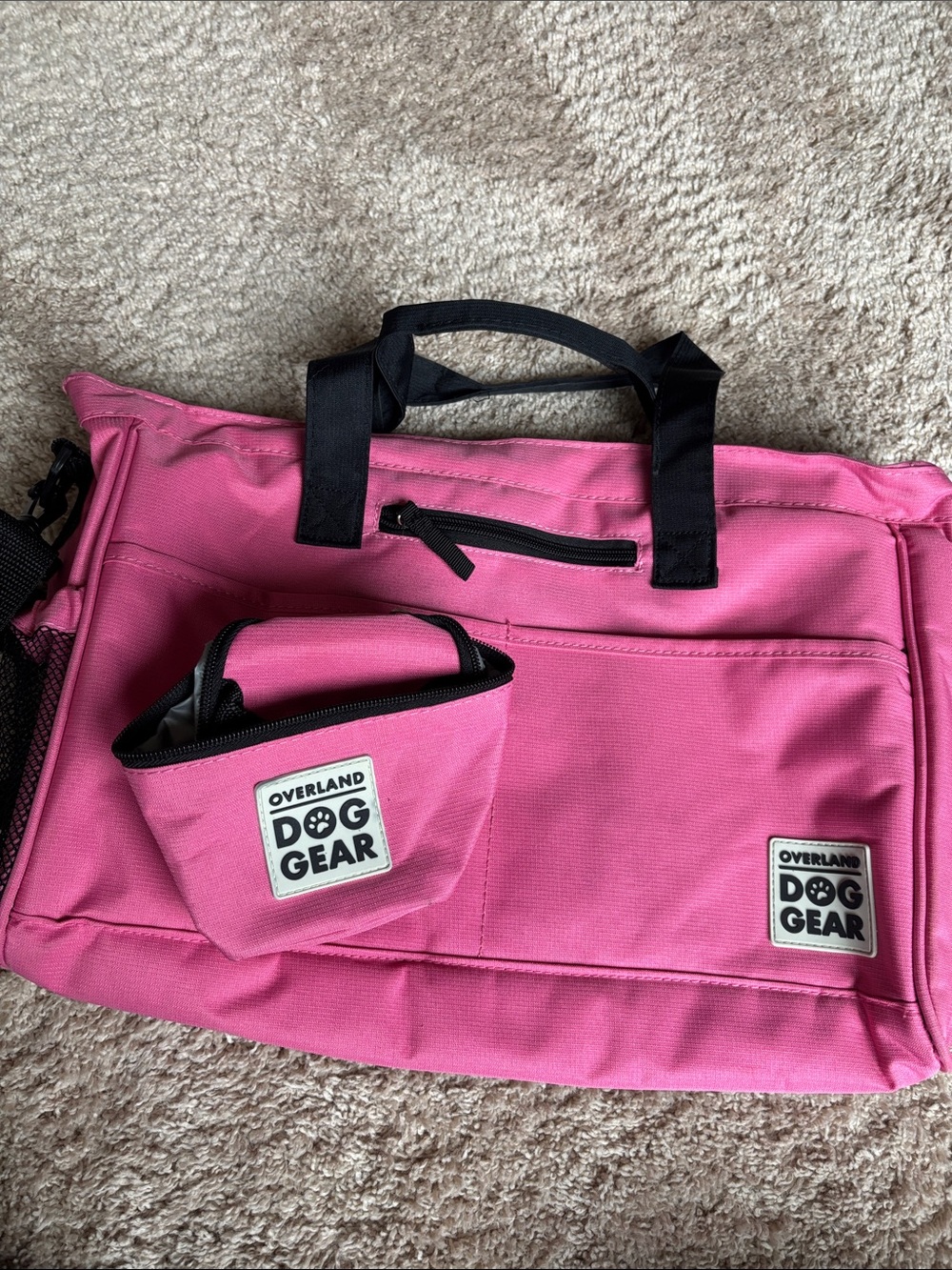 Overland Dog Gear Pink Travel Bag with Treat Pouch